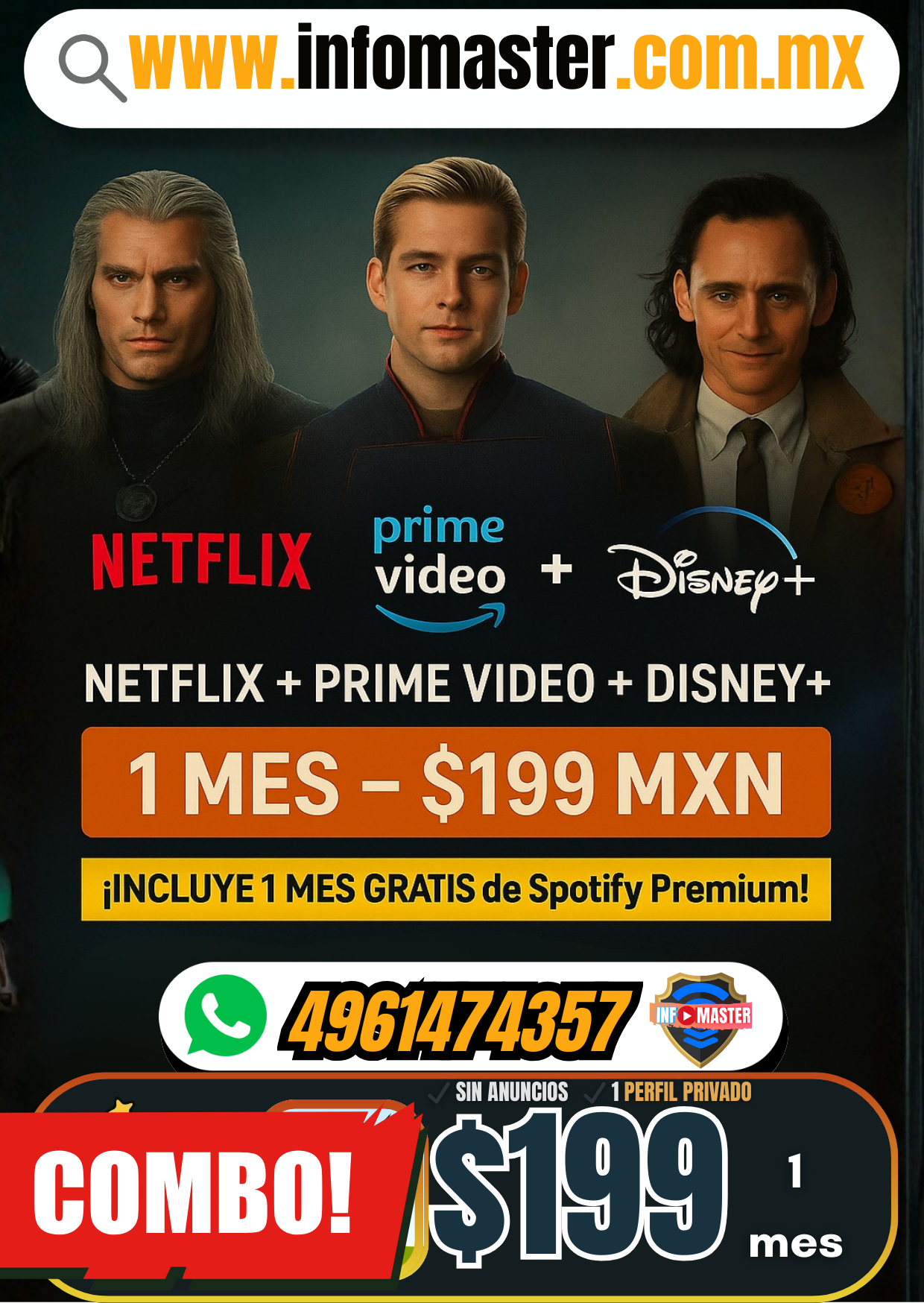 1️⃣ 🎬 COMBO STREAMING BÁSICO